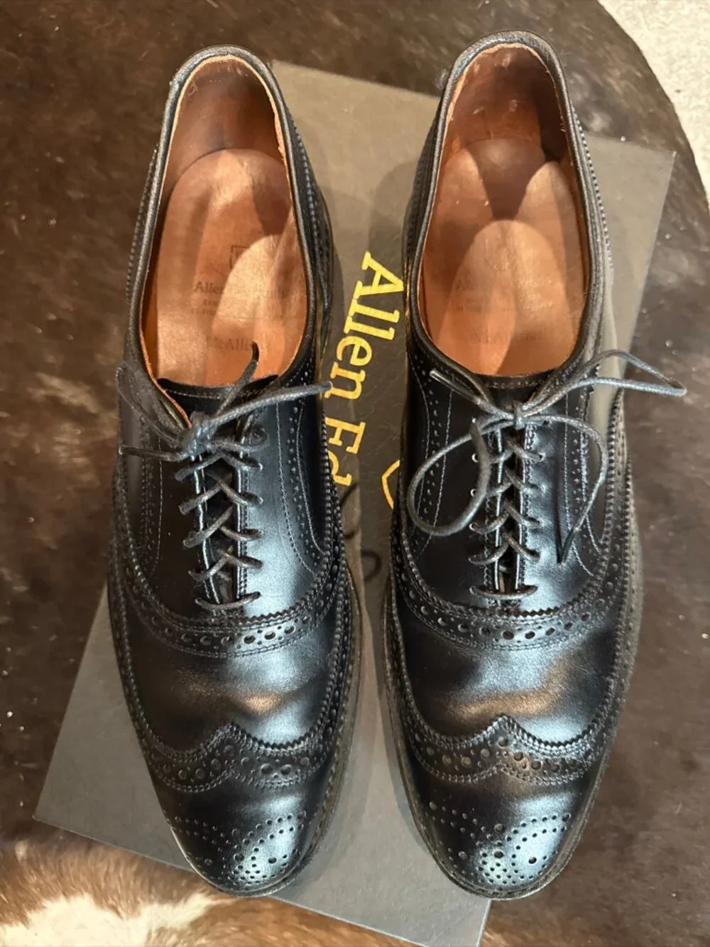 Allen Edmonds McAllister Wingtip Oxford Dress Shoes Black Mens Size 10.5D IOB